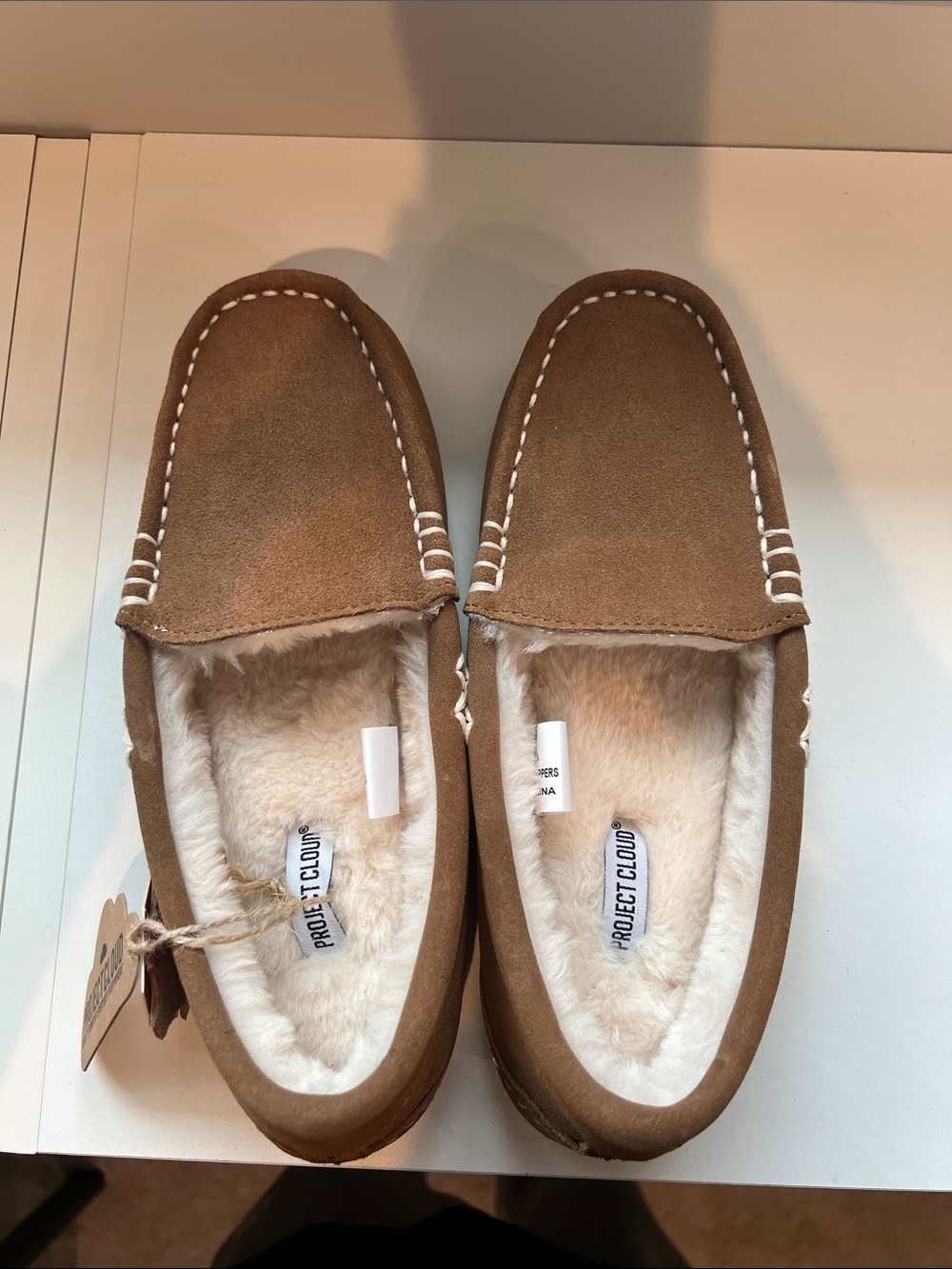 Women’s Project Cloud Brown Suede Moccasin Slippers - - Picture 2 of 4